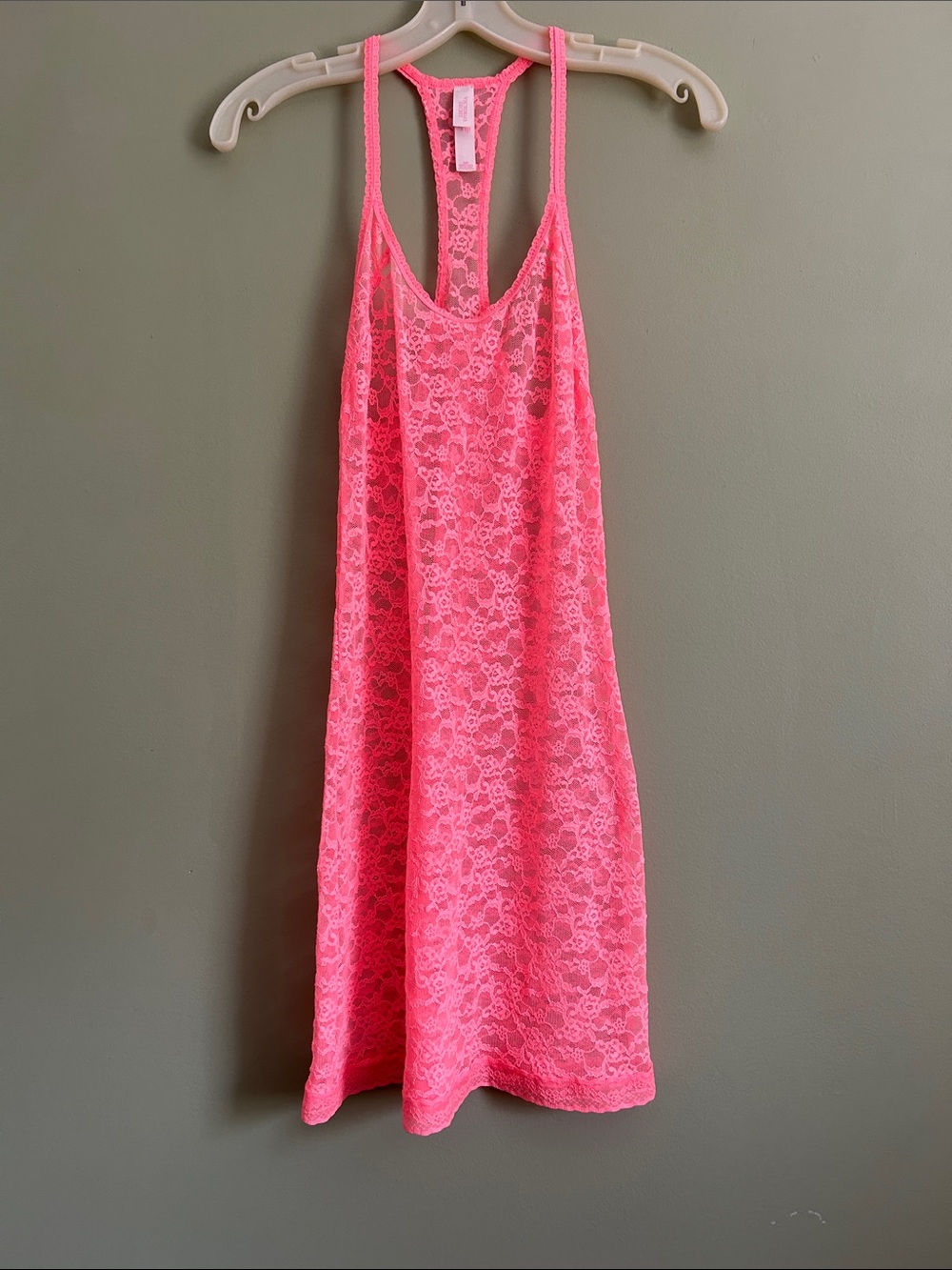 Victoria's Secret Coral Lace Chemise Size S
